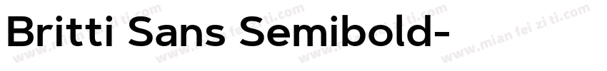 Britti Sans Semibold字体转换